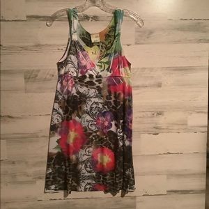 Printed swim coverup